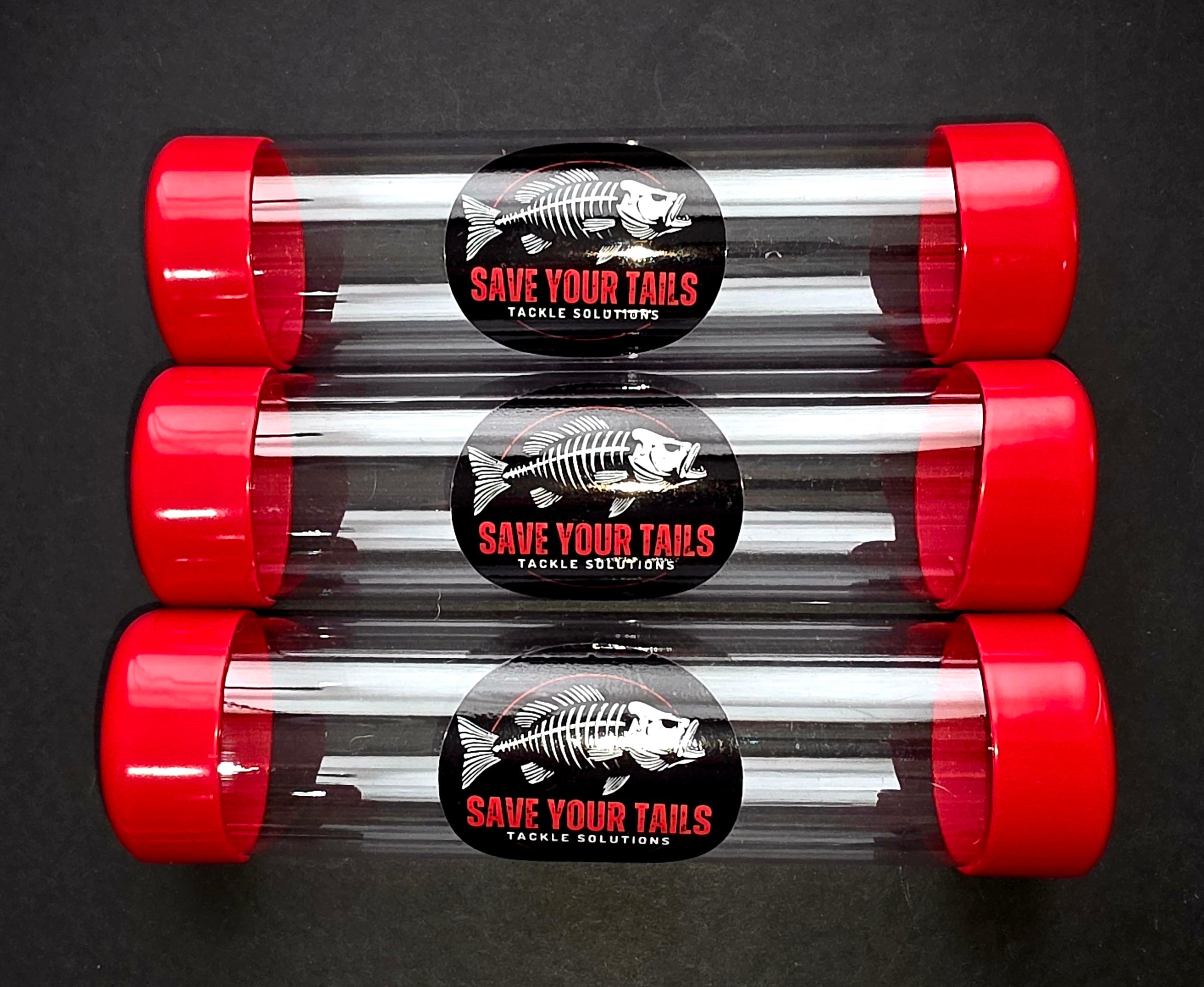 Red 3 Pack 2x8 Tackle Tubes