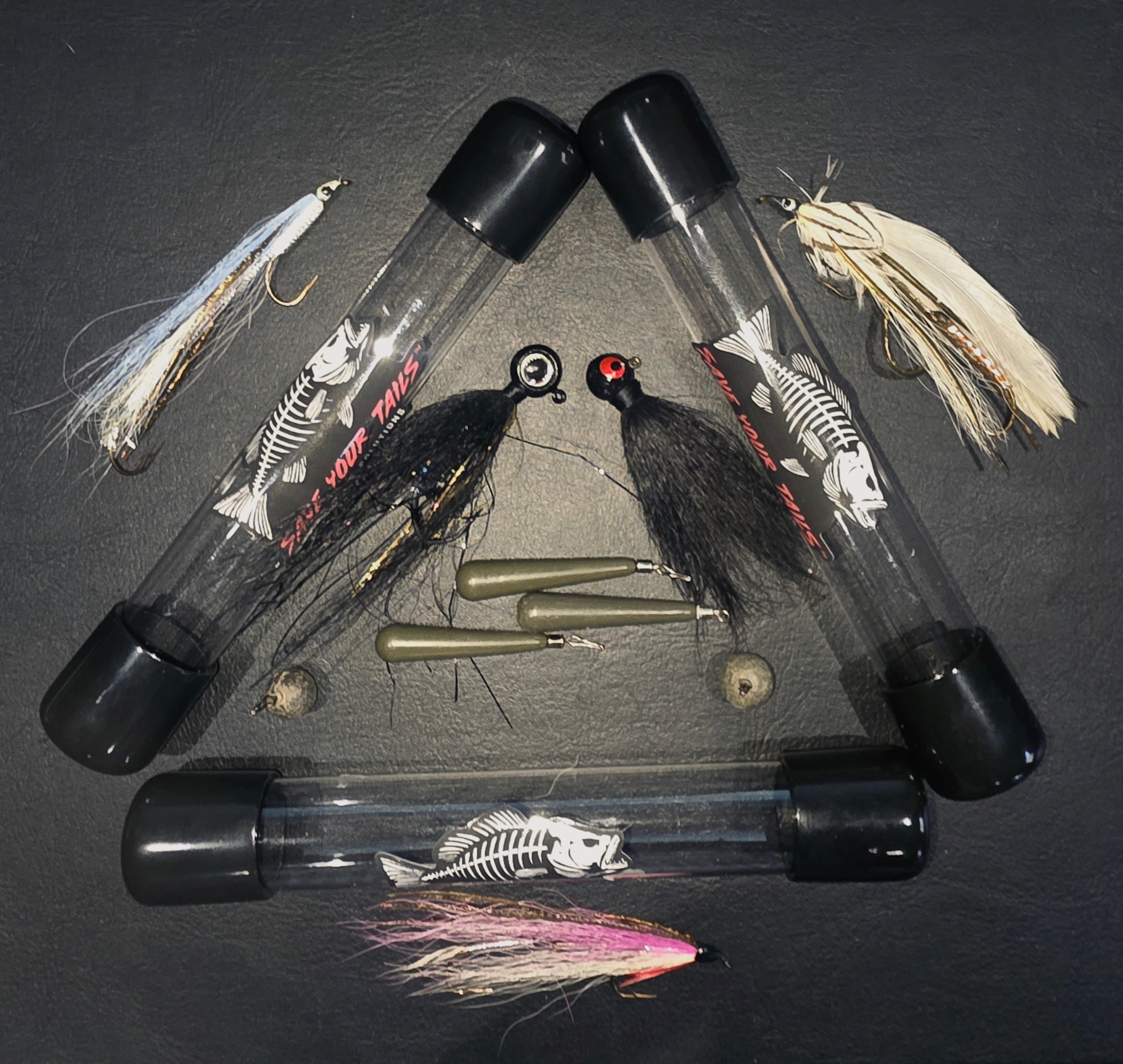 Black 3 Pack 3/4" x6" Finesse Storage Tackle Tube™