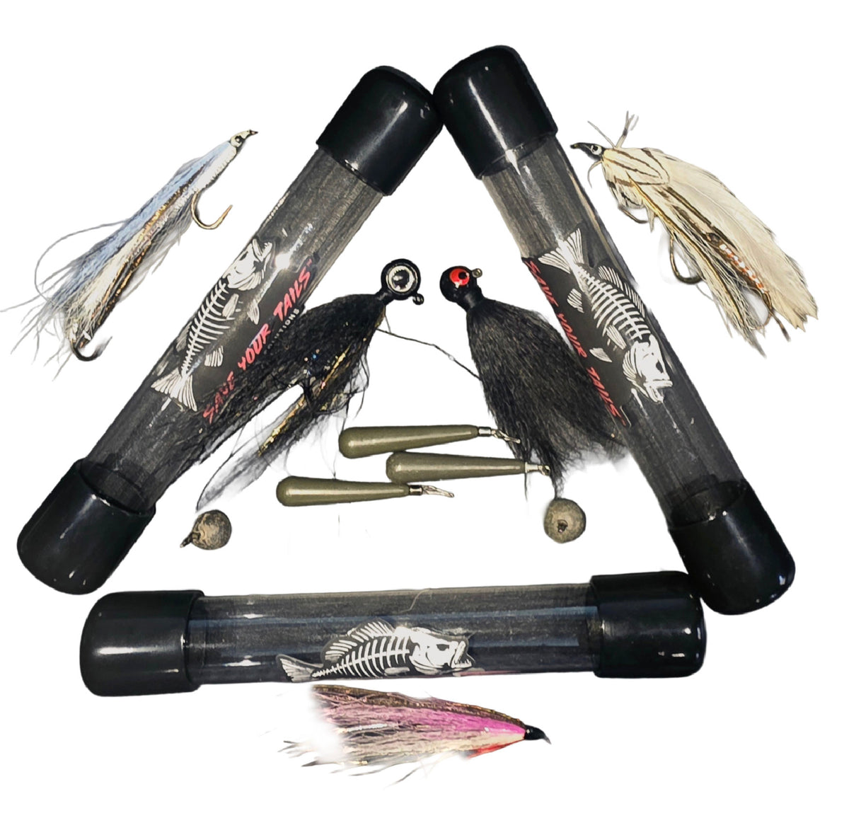 Black 3 Pack 3/4" x6" Finesse Storage Tackle Tube™