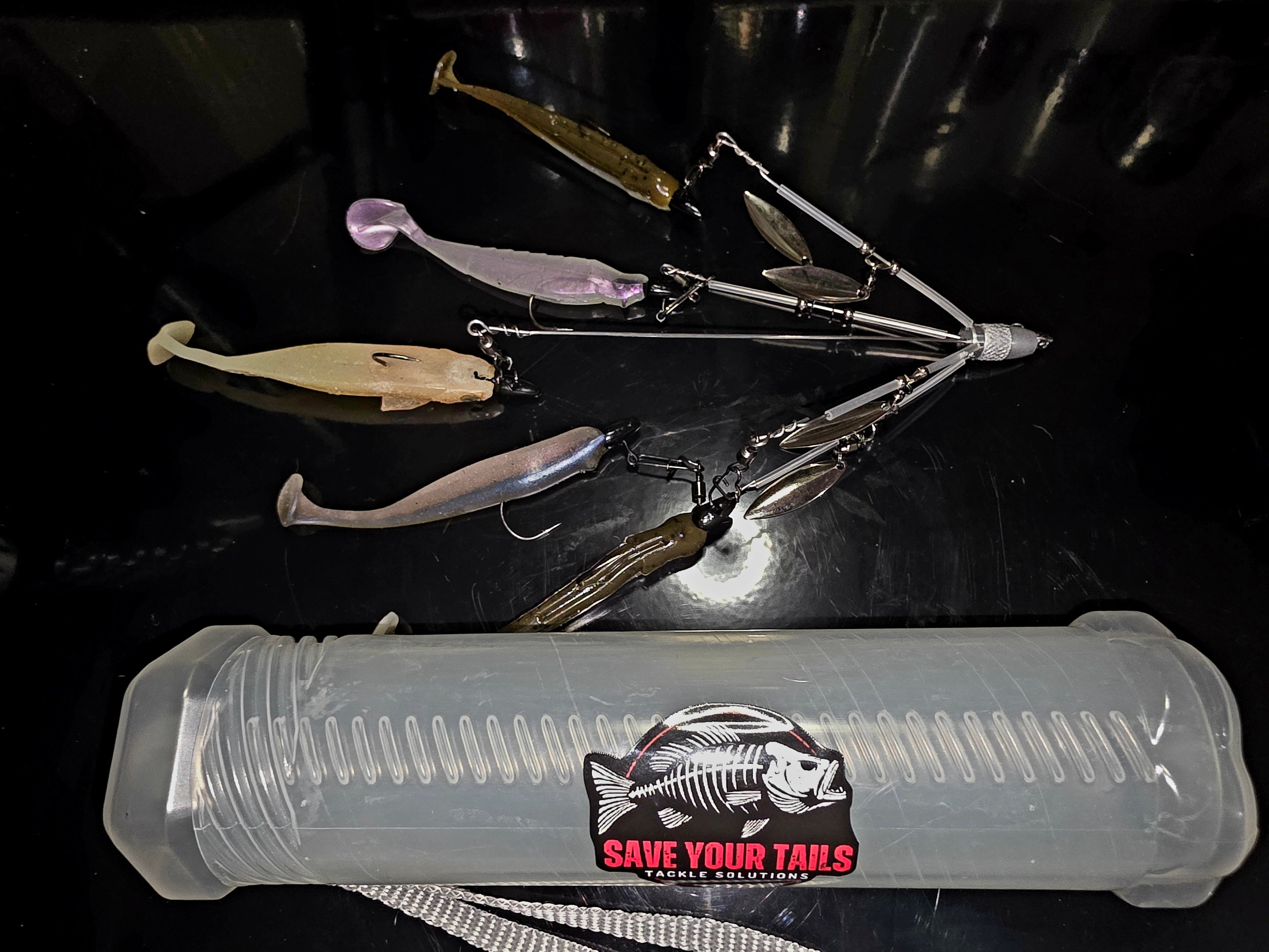 Alabama Rig Umbrella Tackle Tubes – Adjustable 14" Clear Rig Protectors (3-Pack)