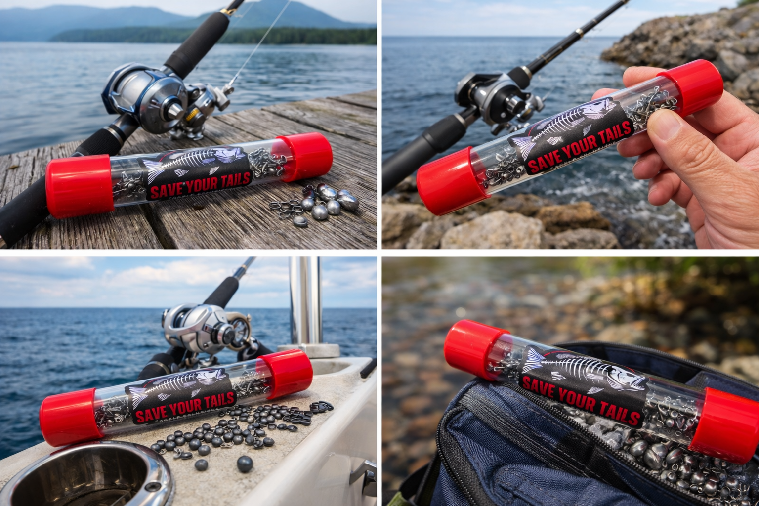 Red 3 Pack 3/4" x6" Finesse Tackle Tube™