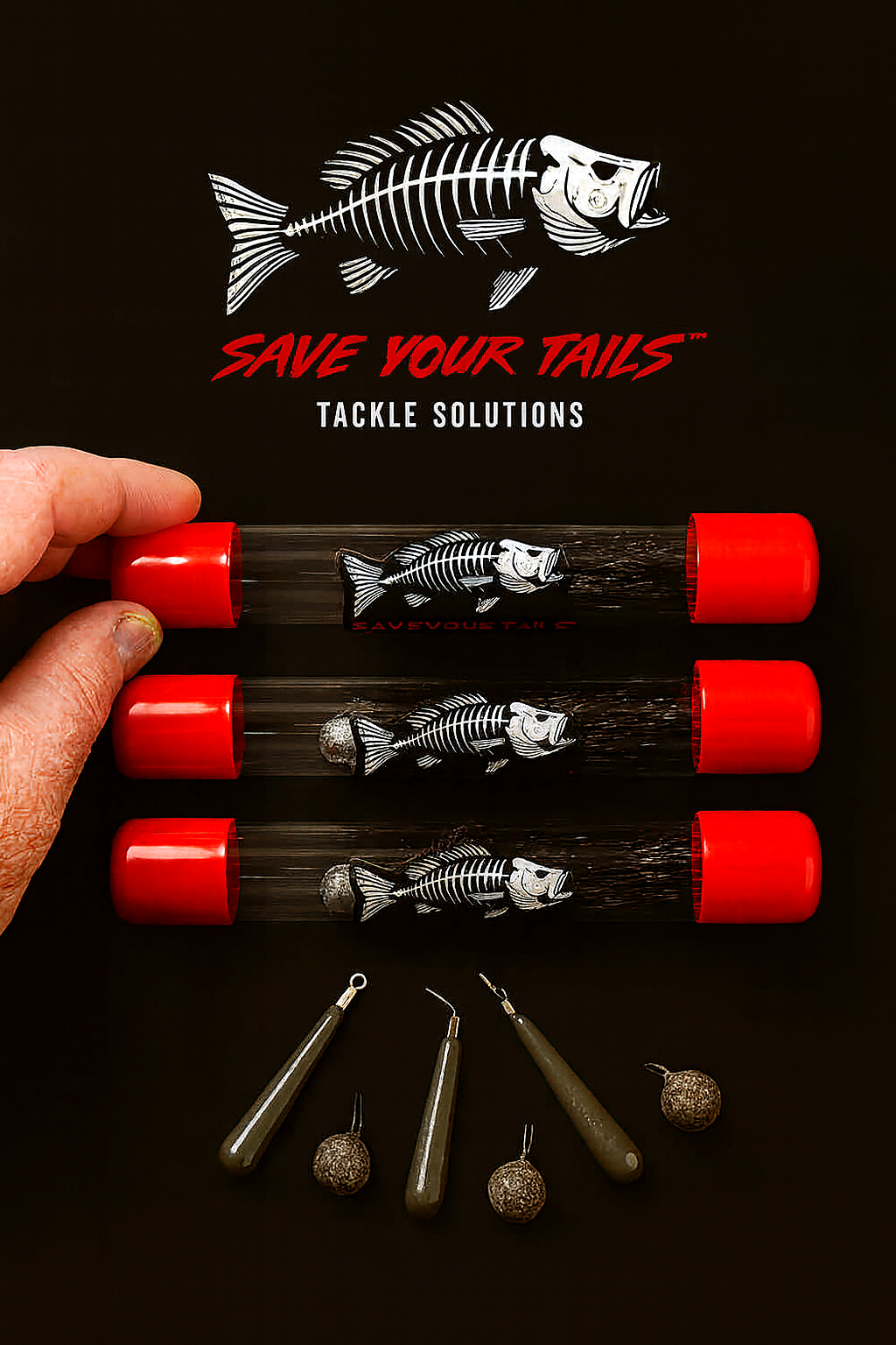 Red 3 Pack 3/4" x6" Finesse Tackle Tube™