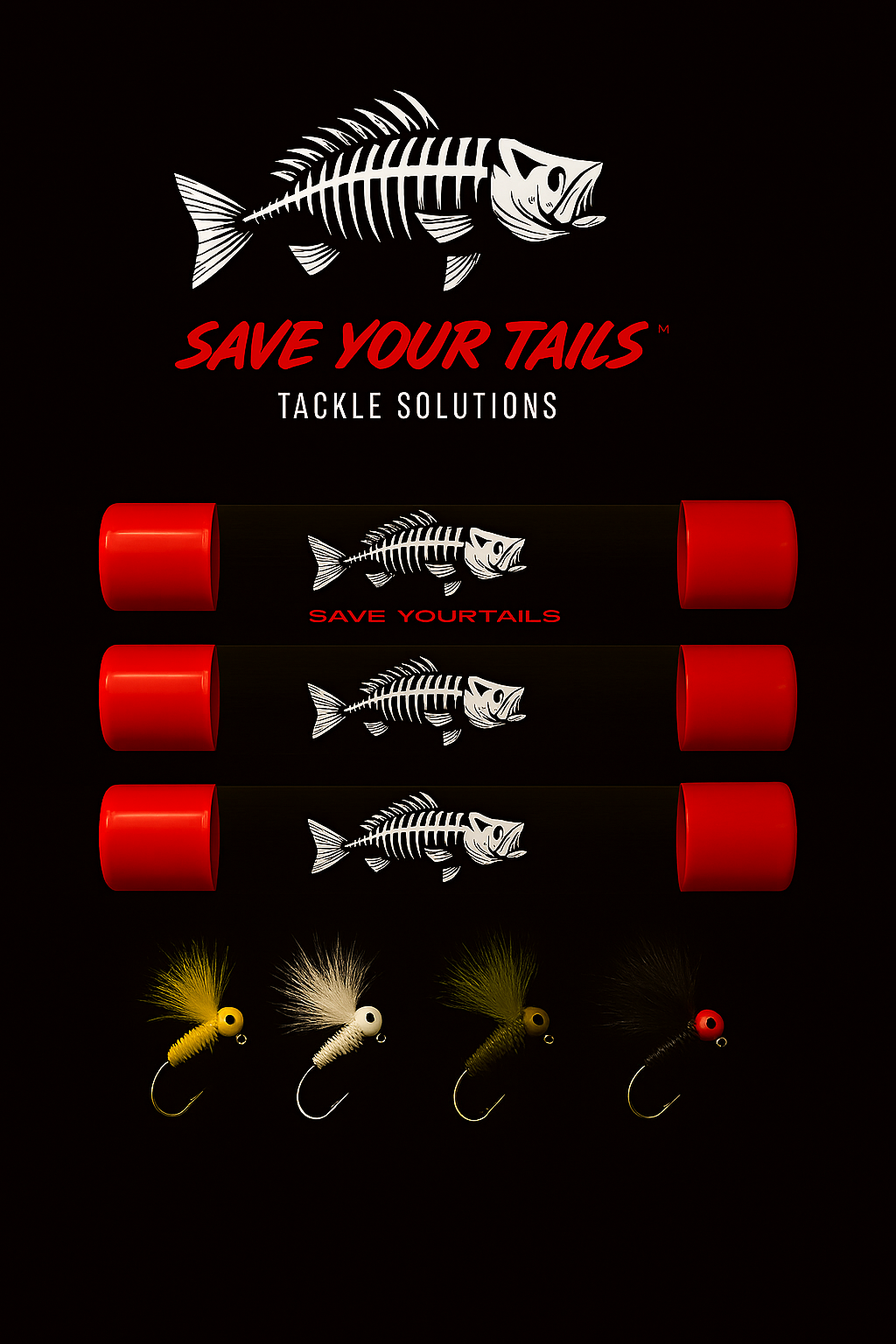 Red 3 Pack 3/4" x6" Finesse Tackle Tube™